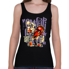 PRINTFASHION A graffiti nem bűncslekmény - Női atléta - Fekete