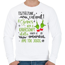 PRINTFASHION A Grincs az embereket utálta - Férfi pulóver - Fehér