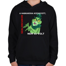 PRINTFASHION A habkarika kifogyott, szaloncukor nem is volt - Gyerek kapucnis pulóver - Fekete gyerek pulóver, kardigán