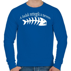 PRINTFASHION A halak..  - Férfi pulóver - Királykék