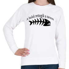 PRINTFASHION A halak rettegik a nevem - Női pulóver - Fehér női pulóver, kardigán