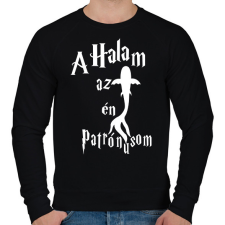 PRINTFASHION A Halam az én Patrónusom - Férfi pulóver - Fekete férfi pulóver, kardigán