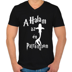 PRINTFASHION A Halam az én Patrónusom - Férfi V-nyakú póló - Fekete