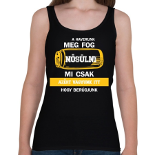 PRINTFASHION A haverunk meg fog nősülni - Fehér - Női atléta - Fekete női trikó