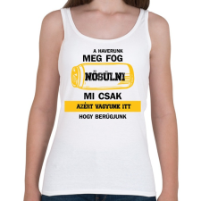 PRINTFASHION A haverunk meg fog nősülni - Fekete - Női atléta - Fehér női trikó