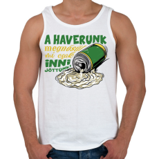 PRINTFASHION A haverunk megnősül mi csak inni jöttünk - Férfi atléta - Fehér