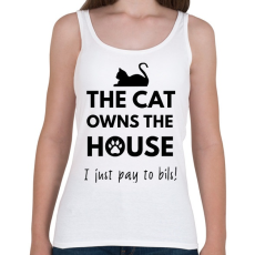 PRINTFASHION A ház a macskáé2 - Női atléta - Fehér