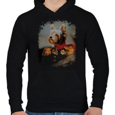PRINTFASHION A ház ura #2 - Férfi kapucnis pulóver - Fekete férfi pulóver, kardigán