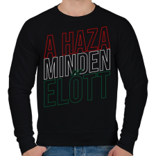 PRINTFASHION A haza minden előtt. - Férfi pulóver - Fekete férfi pulóver, kardigán