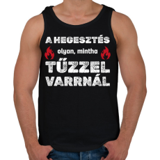 PRINTFASHION A hegesztés olyan - Férfi atléta - Fekete