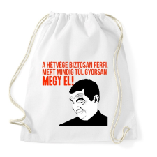 PRINTFASHION a hétvége biztosan férfi - Sportzsák, Tornazsák - Fehér tornazsák