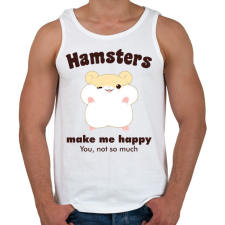 PRINTFASHION A hörcsögök boldoggá tesznek - Férfi atléta - Fehér atléta, trikó