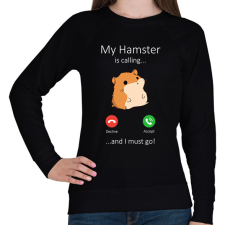 PRINTFASHION A hörcsögöm hív - Női pulóver - Fekete női pulóver, kardigán