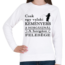 PRINTFASHION A horgász és a felesége - Női pulóver - Fehér női pulóver, kardigán