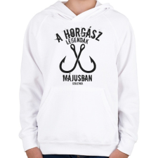 PRINTFASHION A horgász legendák - Gyerek kapucnis pulóver - Fehér gyerek pulóver, kardigán