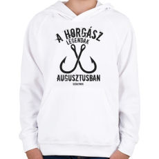 PRINTFASHION A horgász legendák - Gyerek kapucnis pulóver - Fehér