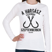 PRINTFASHION A horgász legendák - Női hosszú ujjú póló - Fehér női póló