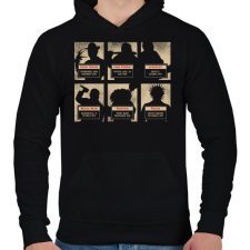 PRINTFASHION A horror horda - Férfi kapucnis pulóver - Fekete férfi pulóver, kardigán