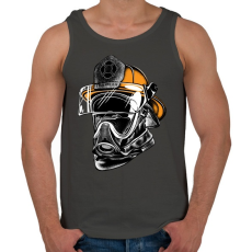 PRINTFASHION A hős maszkos - tűzoltó - Férfi atléta - Sötétszürke