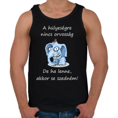 PRINTFASHION A hülyeségre nincs orvosság - Férfi atléta - Fekete