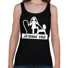 PRINTFASHION A játéknak vége - Női atléta - Fekete női trikó