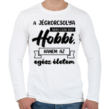 PRINTFASHION A jégkorcsolya nem csak egy hobbi - Férfi hosszú ujjú póló - Fehér férfi póló