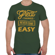 PRINTFASHION A jó dolgok - Férfi póló - Katonazöld