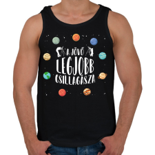 PRINTFASHION A jövő csillagásza - Férfi atléta - Fekete atléta, trikó