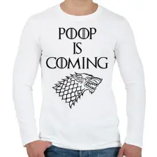 PRINTFASHION A kaki közeleg - Férfi hosszú ujjú póló - Fehér férfi póló