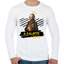 PRINTFASHION A kalapos király - Férfi hosszú ujjú póló - Fehér férfi póló
