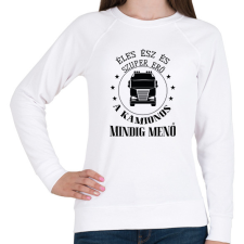 PRINTFASHION A kamionos mindig menő - Női pulóver - Fehér női pulóver, kardigán