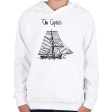 PRINTFASHION a kapitány - Gyerek kapucnis pulóver - Fehér