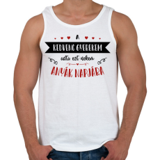 PRINTFASHION A kedvenc gyerekem - Férfi atléta - Fehér