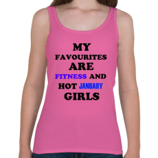PRINTFASHION A kedvenceim a fitnessz és a jó januári születésű csajok - Női atléta - Rózsaszín
