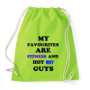 PRINTFASHION A kedvenceim a fitnessz és a jó májusi születésű pasik - Sportzsák, Tornazsák - Limezöld