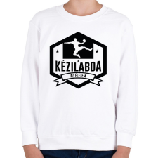 PRINTFASHION A kézilabda az életem - Gyerek pulóver - Fehér gyerek pulóver, kardigán