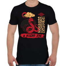 PRINTFASHION A kígyó éve - Férfi póló - Fekete