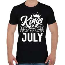 PRINTFASHION A királyok júliusban születnek - Férfi póló - Fekete férfi póló