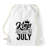 PRINTFASHION A királyok júliusban születnek - Sportzsák, Tornazsák - Fehér