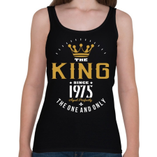 PRINTFASHION A király 1958-ben született - Női atléta - Fekete női trikó