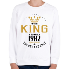 PRINTFASHION A király 1982-ben született - Gyerek pulóver - Fehér gyerek pulóver, kardigán