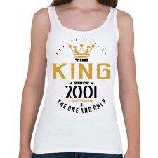 PRINTFASHION A király 2001-ben született - Női atléta - Fehér női trikó