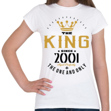 PRINTFASHION A király 2001-ben született - Női póló - Fehér női póló