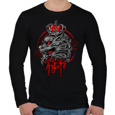 PRINTFASHION A király - Férfi hosszú ujjú póló - Fekete férfi póló