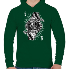 PRINTFASHION A királynő szerelme - Férfi kapucnis pulóver - Sötétzöld
