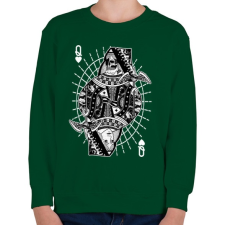 PRINTFASHION A királynő szerelme - Gyerek pulóver - Sötétzöld gyerek pulóver, kardigán