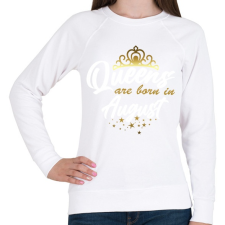 PRINTFASHION A királynők augusztusban születtek - Női pulóver - Fehér női pulóver, kardigán