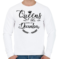 PRINTFASHION A királynők decemberben születnek - Férfi pulóver - Fehér férfi pulóver, kardigán