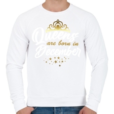 PRINTFASHION A királynők decemberben születtek - Férfi pulóver - Fehér férfi pulóver, kardigán