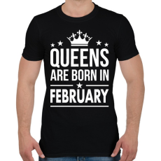 PRINTFASHION A királynők februárban születtek - Férfi póló - Fekete